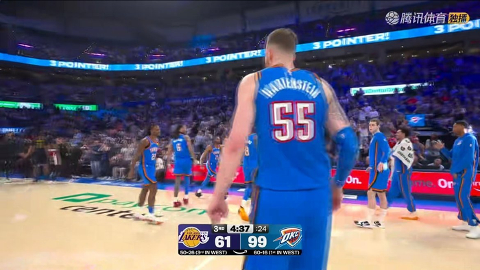 湖人雷霆分差达38分 垃圾时间阵容南湾集结